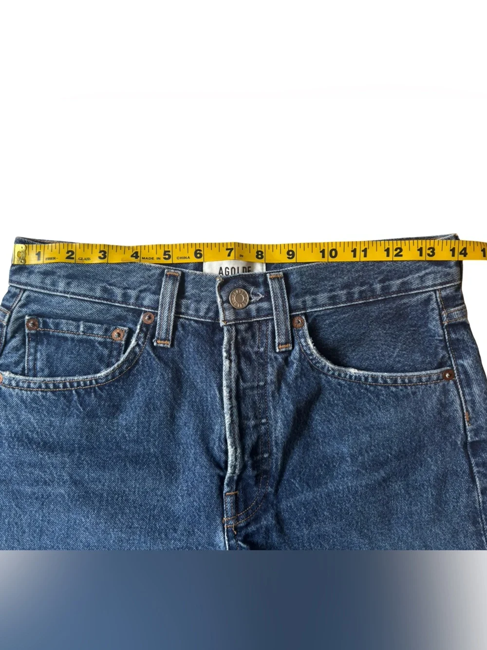 Agolde Parker long  dark Denim Shorts